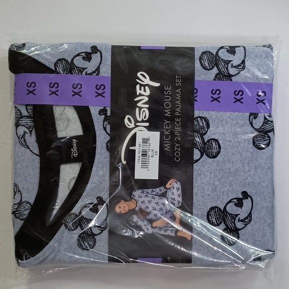 Disney Women's Lounge Set Mickey Mouse Blue 2-piece Cozy NWT - Picture 6 of 11
